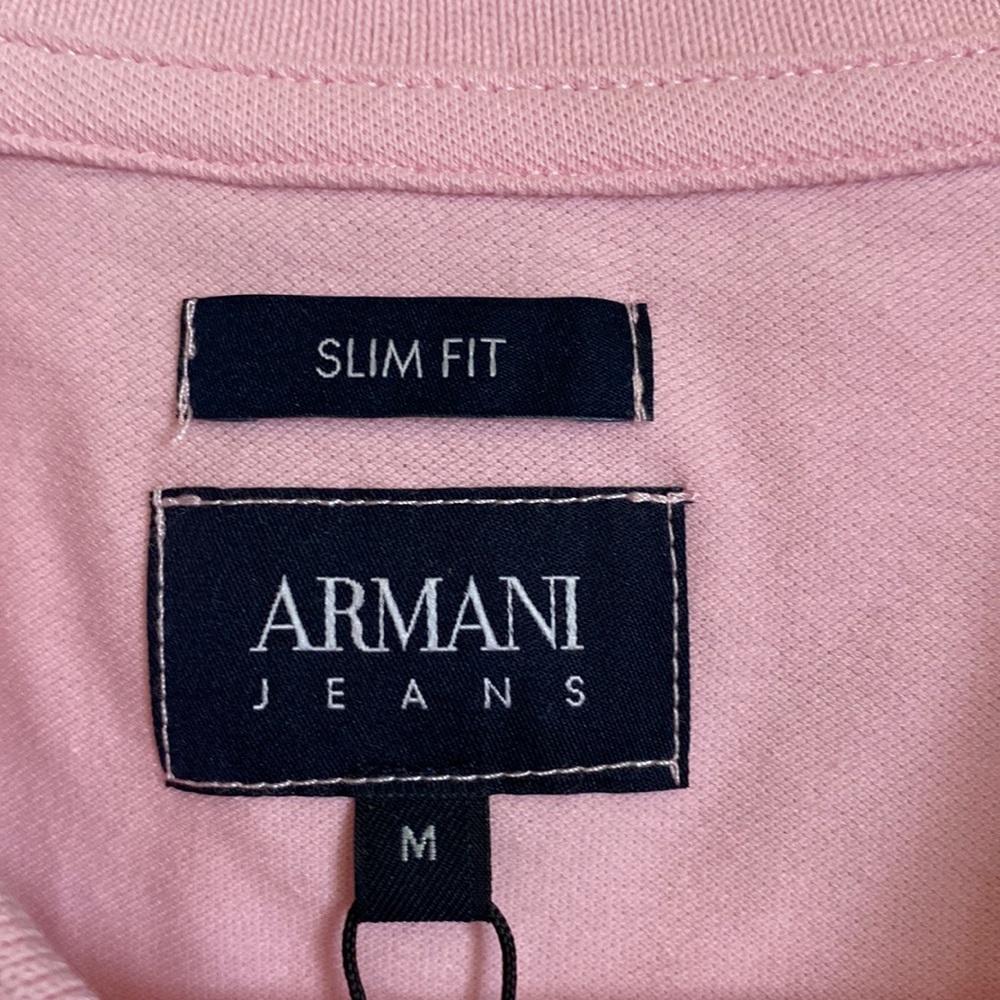 NWT Armani Jeans Pink Polo